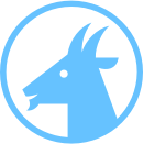 goat head side profile round